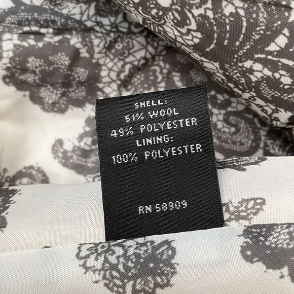 Preston & York Cream Wool-Blend Flared Coat with Wide Collar - Picture 6 of 11